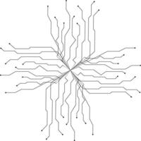 image from wires. The image is abstract and has a futuristic feeling. The wires are located in such a way as to create a sense of movement and energy vector