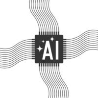 Illustration about artificial intelligence for design vector