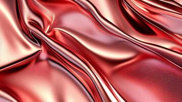 Fluid crimson fabric, elegant folds photo