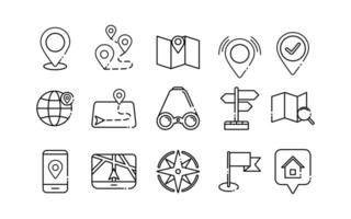 Location icons for navigation and mapping applications. Suitable for web design, mobile apps, digital maps, and travelrelated projects. vector
