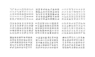A large set of icons in different sizes vector