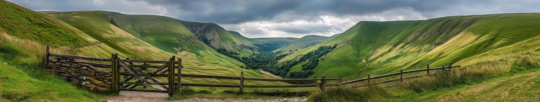 Green valleys, cloudy skies photo