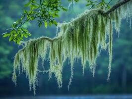 Moss on tree branch photo