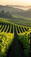 Vines on sunny hills photo