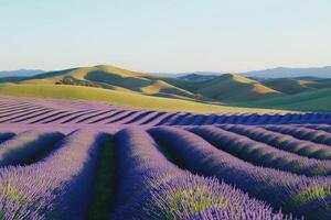 A field of lavender flowers photo