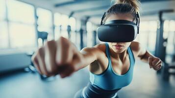 VR-enhanced engaging workout photo