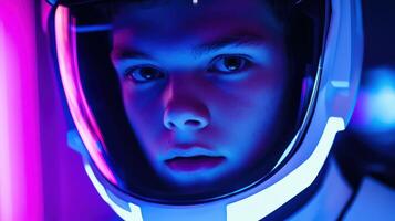 Futuristic virtual reality adventure photo