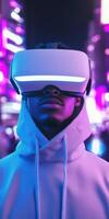 VR adventures in a lively city photo