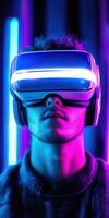 Venturing into VR with glowing goggles photo