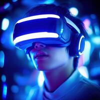 Using VR goggles for immersion photo