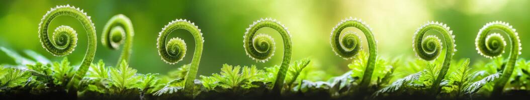 Vibrant green ferns in nature photo