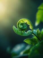 Fern fonds showcasing intricate green spiral photo