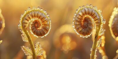 Morning dew on fern fonds photo