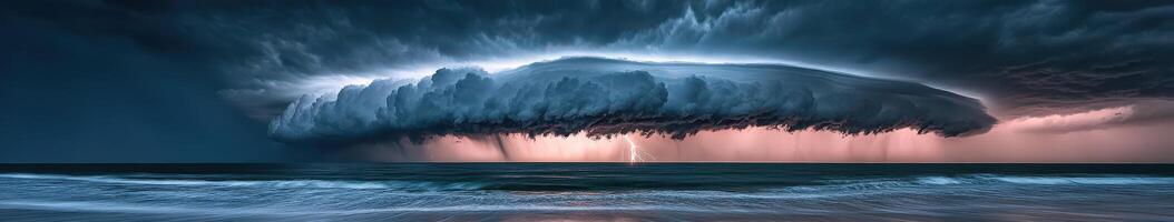 Storm clouds over calm waters photo