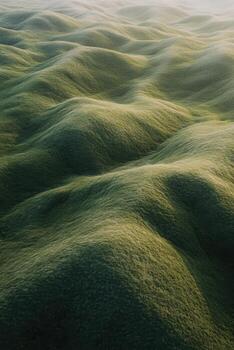 A green field with many hills and grass photo