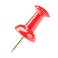 Red Push Pin High-Resolution Image for Design Projects png