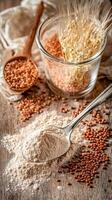 Psyllium and its natural elements in nature photo