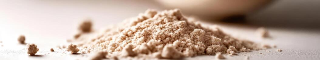 Psyllium powder used in health and wellness practices photo