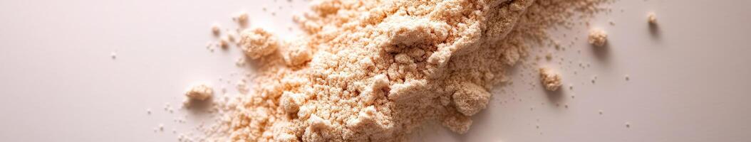 Psyllium powder on a smooth surface in a bright setting photo