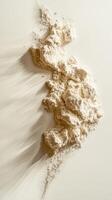 Psyllium powder on a light background photo