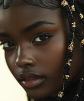 Boho braids with golden accents create stunning look photo