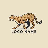Cheetah Walking Elegant Illustration Isolated for Design and Creativity vector