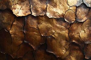 Textured Abstract Pattern with Cracked Gold and Bronze Surface for Artistic Design photo