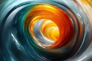 Abstract Colorful Swirling Vortex Design Suitable for Digital Art and Prints photo