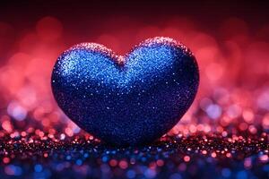 Glittering Heart with Sparkling Bokeh for Romantic and Valentine's Day Designs photo