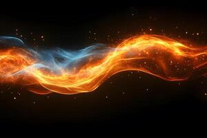 Abstract Energy Flows of Fiery and Cool Tones for Dynamic Design and Inspiration photo