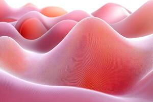 Abstract Pink and Red Wavy Surface for Futuristic Design Concepts photo