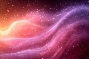 Abstract Cosmic Wave with Sparkling Stars - Perfect for Fantasy and Space-Themed Designs photo