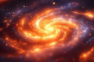 Glowing Cosmic Spiral of Stars and Nebula in the Vast Universe photo