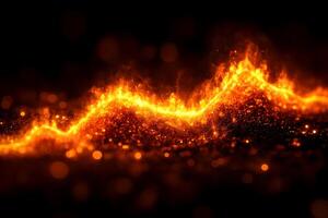 Abstract Fiery Wave Dynamic Energy Flow in Flame Textures for Design and Concept photo