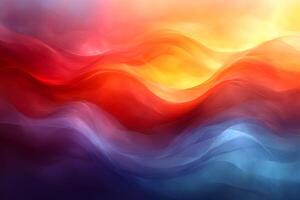 Vibrant Abstract Color Waves in Dynamic Gradient Design for Modern Decor photo