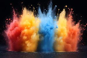 Vibrant Color Explosion in Motion - Abstract Art for Creative Design photo