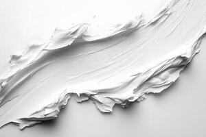 Abstract Texture of Fluid White Cream or Paint for Art and Design Projects photo