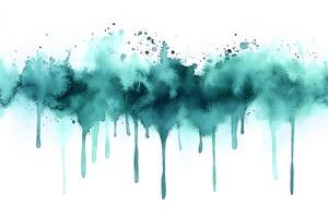 Abstract Teal Watercolor Splash for Artistic Design and Print Projects photo