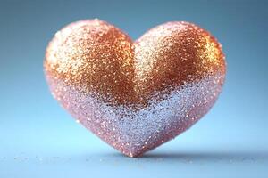 Glittering Heart Symbolizing Love and Romance for Valentine's Day and Decorative Design photo