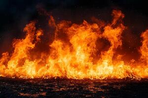 Intense Flames and Fire Sparks for Dramatic Visuals and Design Projects photo