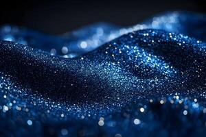 Abstract Glittering Blue Sparkles with Bokeh Effect for Modern Design and Creative Projects photo