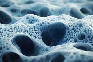 Abstract Macro View of Cellular Structure in Blue Shades for Scientific Visualization photo