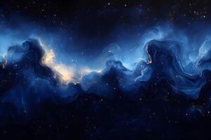 Abstract Cosmic Waves in Deep Space - Universe Art for Design and Decor photo