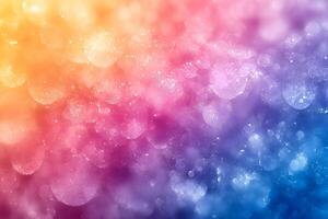 Colorful Bokeh Background with Vibrant Rainbow Gradient for Design Projects photo