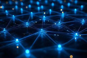 Futuristic Network Connection Concept for Digital Communication Design photo
