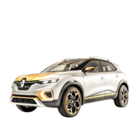 Sleek Silver and Gold Luxury SUV 3D Render of Modern Crossover png