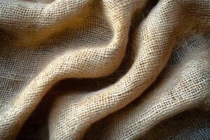 Natural Texture of Burlap Fabric for Rustic Design and Craft Projects photo