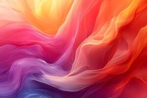Vibrant Abstract Flowing Layers of Colorful Fabric Swirls for Creative Design photo