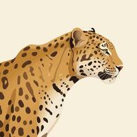Illustration of a Leopard Head Profile with Spotted Pattern vector