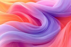 Vibrant Gradient Flow Abstract Colorful Silk Waves for Design and Creativity photo